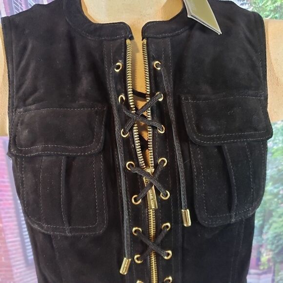 Michael Kors Black Suede Dress XS - Picture 2 of 8